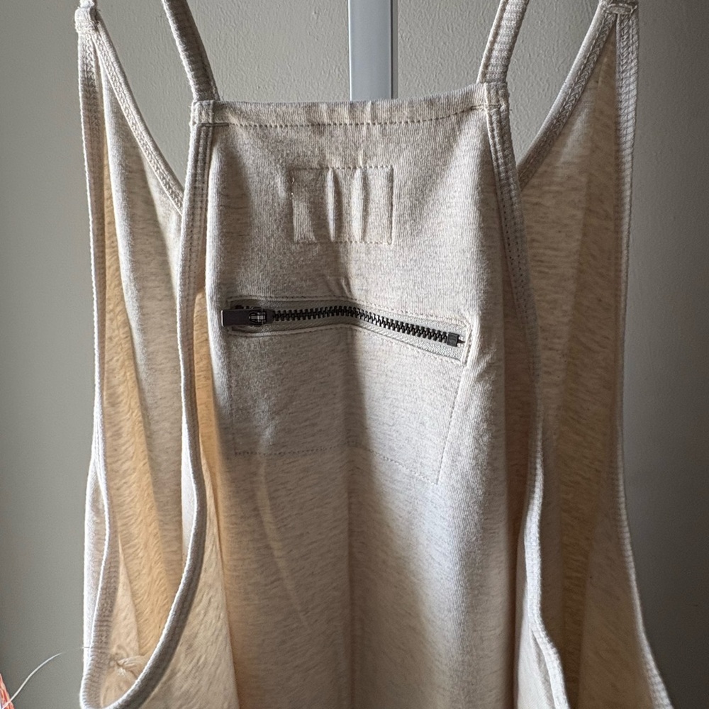 Free People Movement NWT Hot Shot Onesie Racerback in Heather Oatmeal Size L - Picture 6 of 7